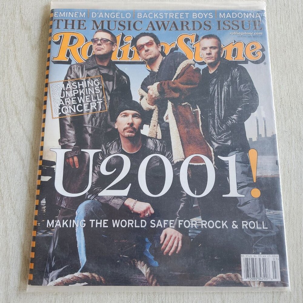Rolling Stone U2 U2001 January 2001 Issue 860 Smashing Pumpkins Eminem Madonna